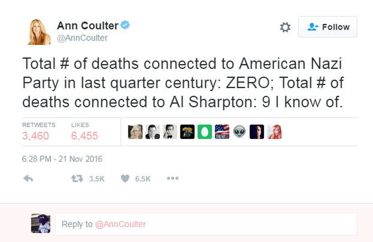 1200px x 778px - In defending American Nazis, Ann Coulter sets off Twitter firestorm