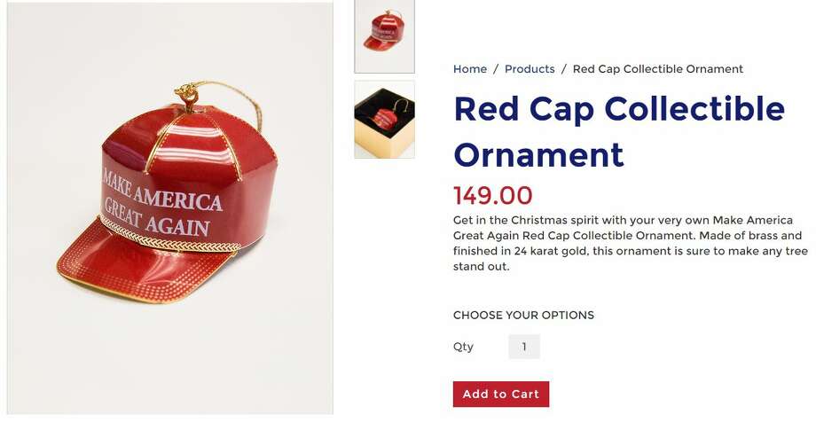 trump hat ornament
