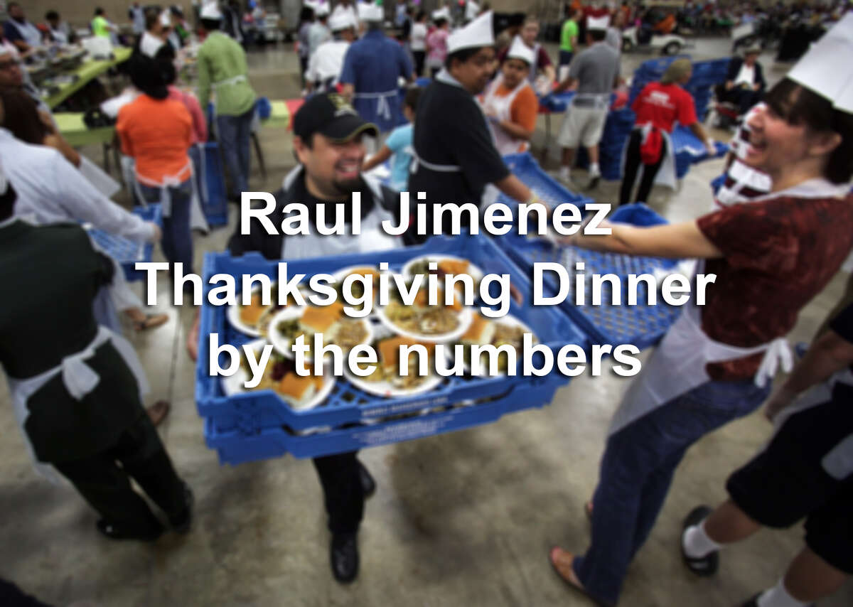 What does it take to put on the massive meal that is the Raul Jimenez Thanksgiving Dinner? Here's a look at the numbers involved. Source: RaulJimenezDinner.com