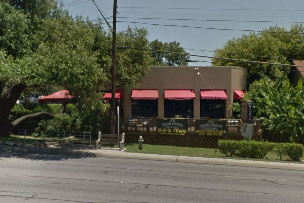 Highlander Bar & Grill: 5562 Fredericksburg Road, San Antonio, Texas 78229 Date: 11/22/2016 Score: 88 Highlights: Food not protected from cross contamination (frozen meat was placed above frozen breaded pickles), cleaning needed for utensils that are connected to the magnetic strip, food in the walk-in cooler must was stored on the floor, cleaning needed inside of refrigerators and in walk-in cooler.
