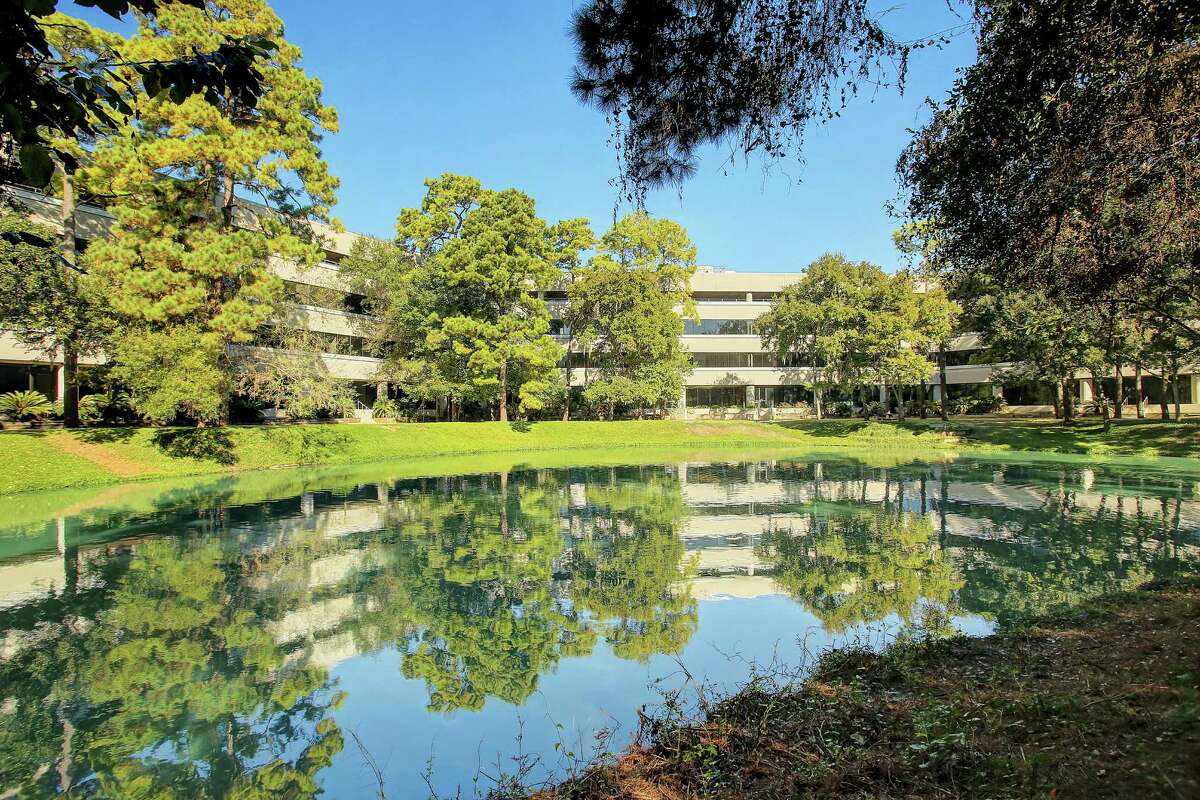 Republic Square's tenants have views of a central courtyard. The property, at 13501 Katy Freeway, borders Terry Hershey Park.
