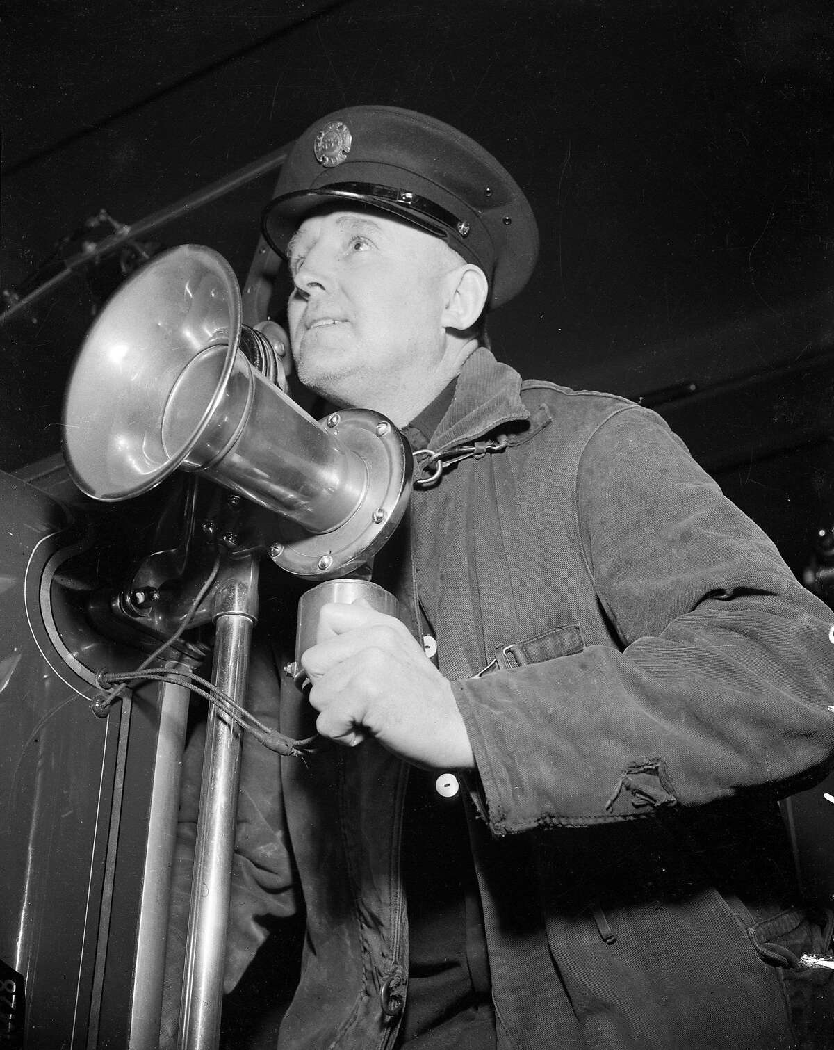 when "unidentified planes were sighted not far from san Francisco, Fireman Joseph V. Doherty of the Mint firehouse with used his fire truck siren to announce the blackout December 8, 1941