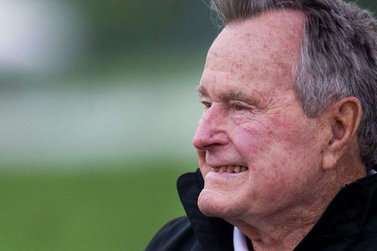 Former Unites States President George H. W. Bush at the 2014 Shell Houston Open.