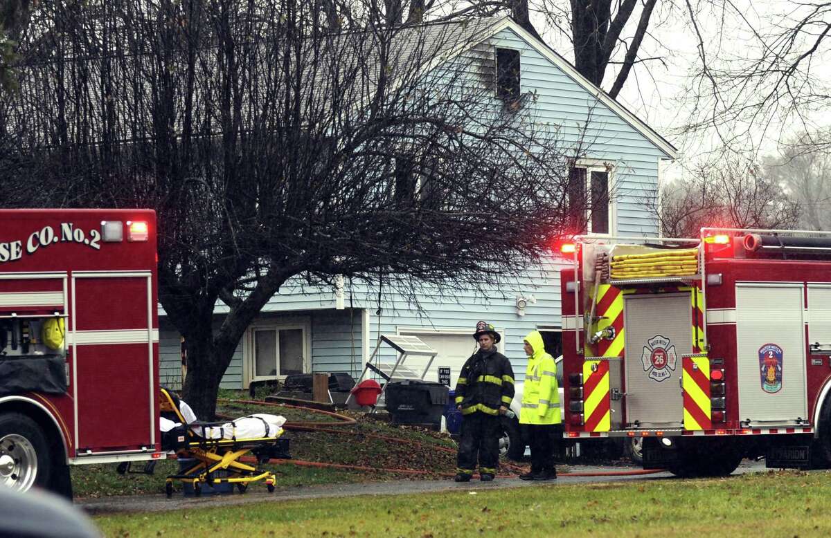 Authorities confirm that a woman died in a house fire on Carriage Drive in New Milford Tuesday, Nov. 29, 2016.