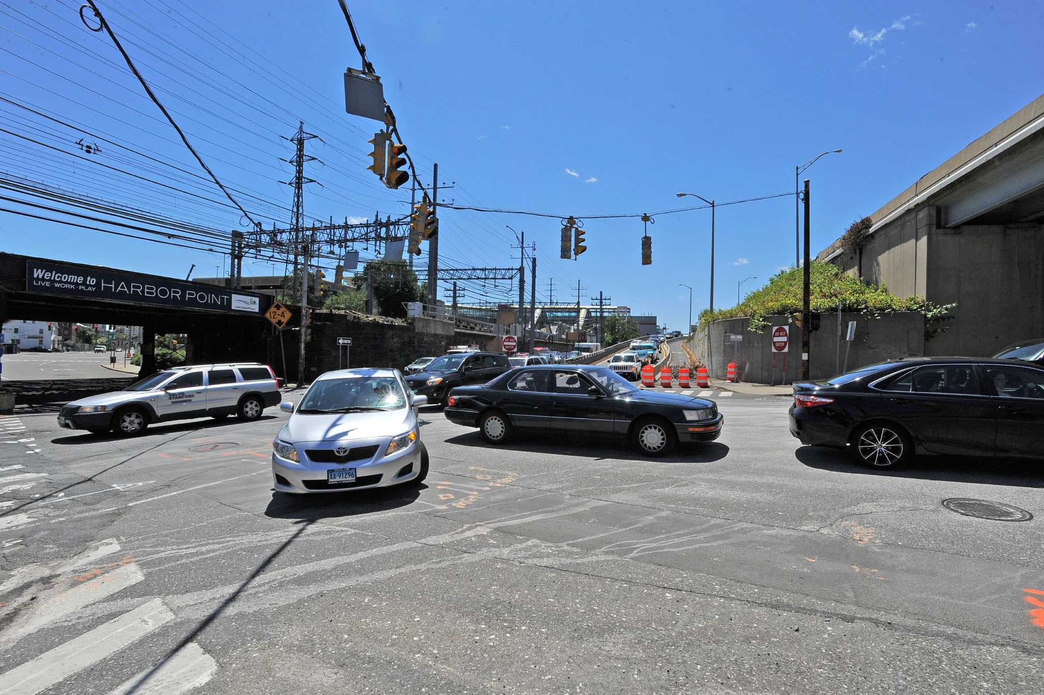 Shamford Ramp Point of Interest: Reconstruction continues of I-95 exit ramp in Stamford