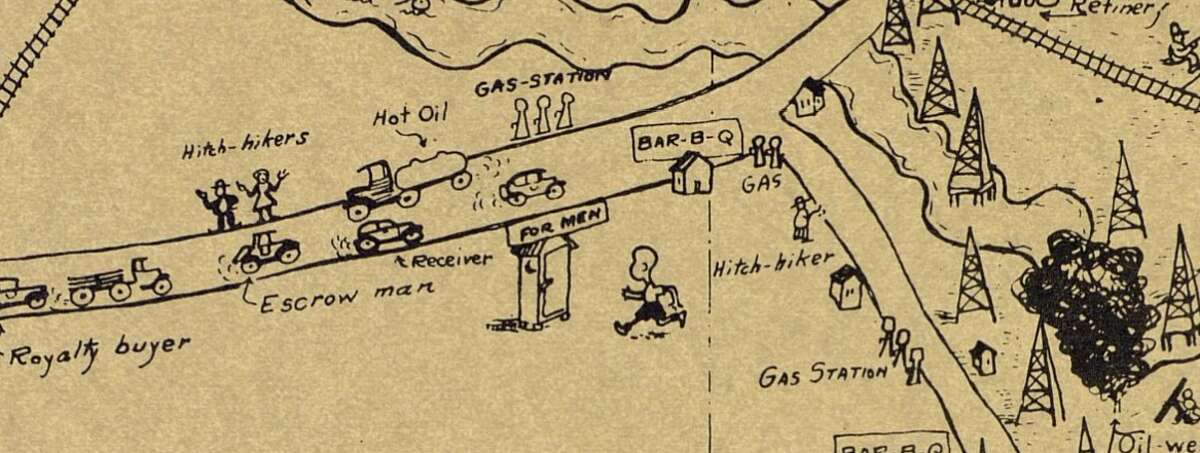 Old map of Texas oilfields is a trip through time