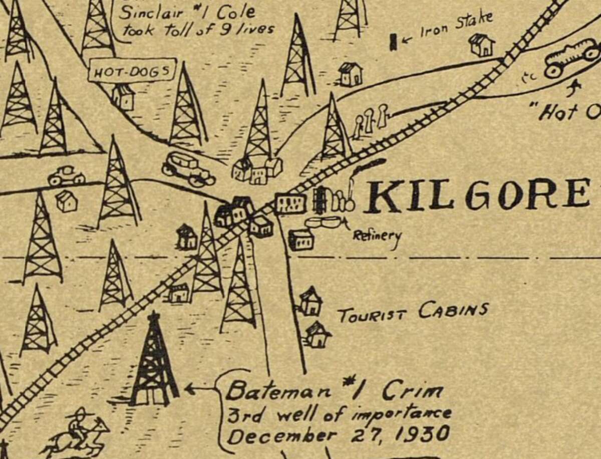Old map of Texas oilfields is a trip through time