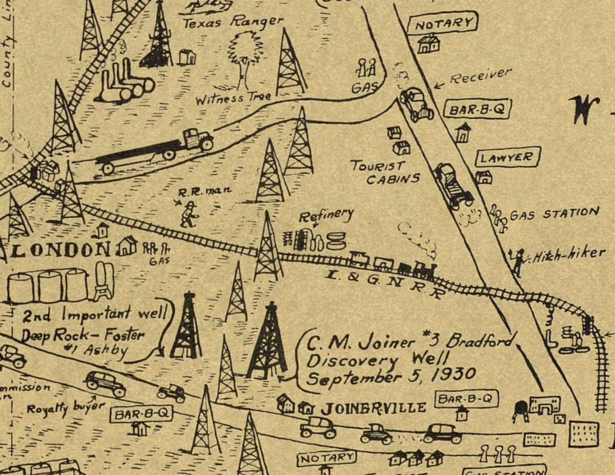 Old map of Texas oilfields is a trip through time