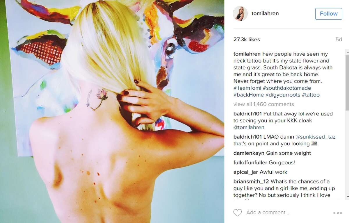 Lahren has a neck tattoo to symbolize her Midwest roots.