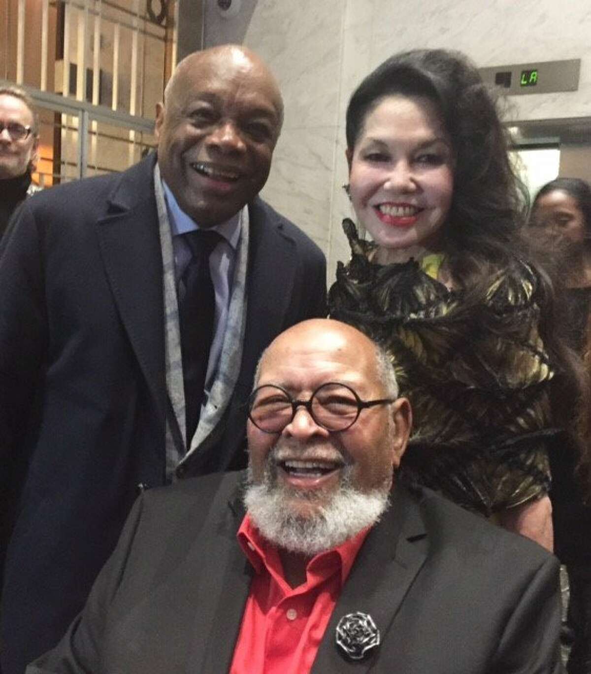 Willie Brown, Cecil Williams and Janice Mirikitani at Glide Holiday Jam