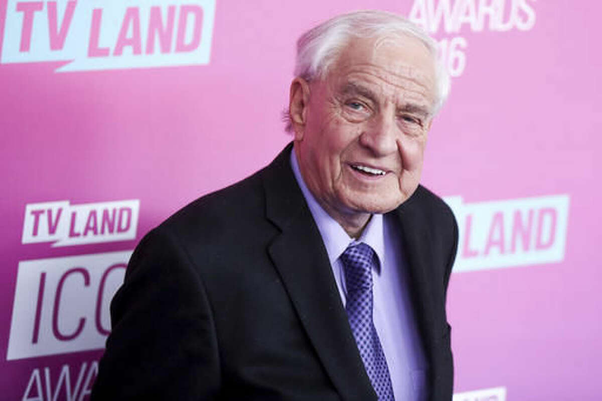 FILE - In this April 10, 2016 file photo, Garry Marshall arrives at the 2016 TV Land Icon Awards at Barker Hangar in Santa Monica, Calif. The Hollywood reporter says CBS' "The Odd Couple" will pay a star-studded tribute to Marshall on its Nov. 7, 2016, episode. (Photo by Rich Fury/Invision/AP, File)