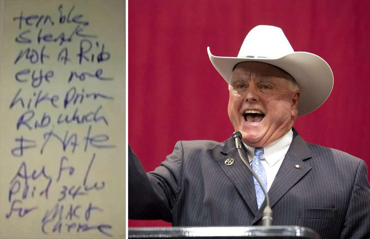 Texas Agriculture Commissioner Sid Miller made headlines in the Panhandle this week when he left a note for the employees at OHMS Cafe & Bar in Amarillo.