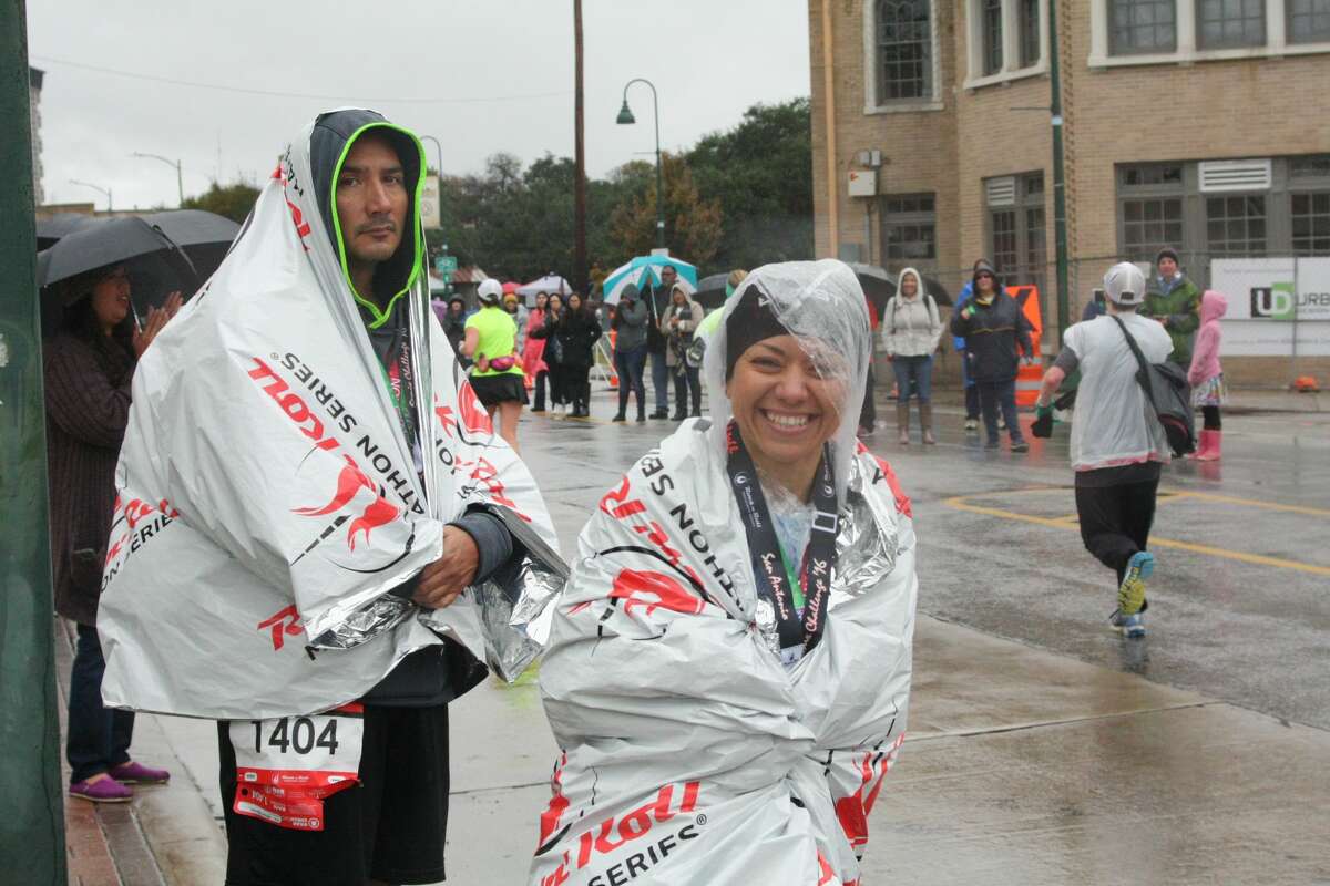It was wet and cold, but despite the miserable weather thousands flooded downtown for the annual San Antonio Rock ‘N’ Roll Marathon Sunday, Dec. 4, 2016.