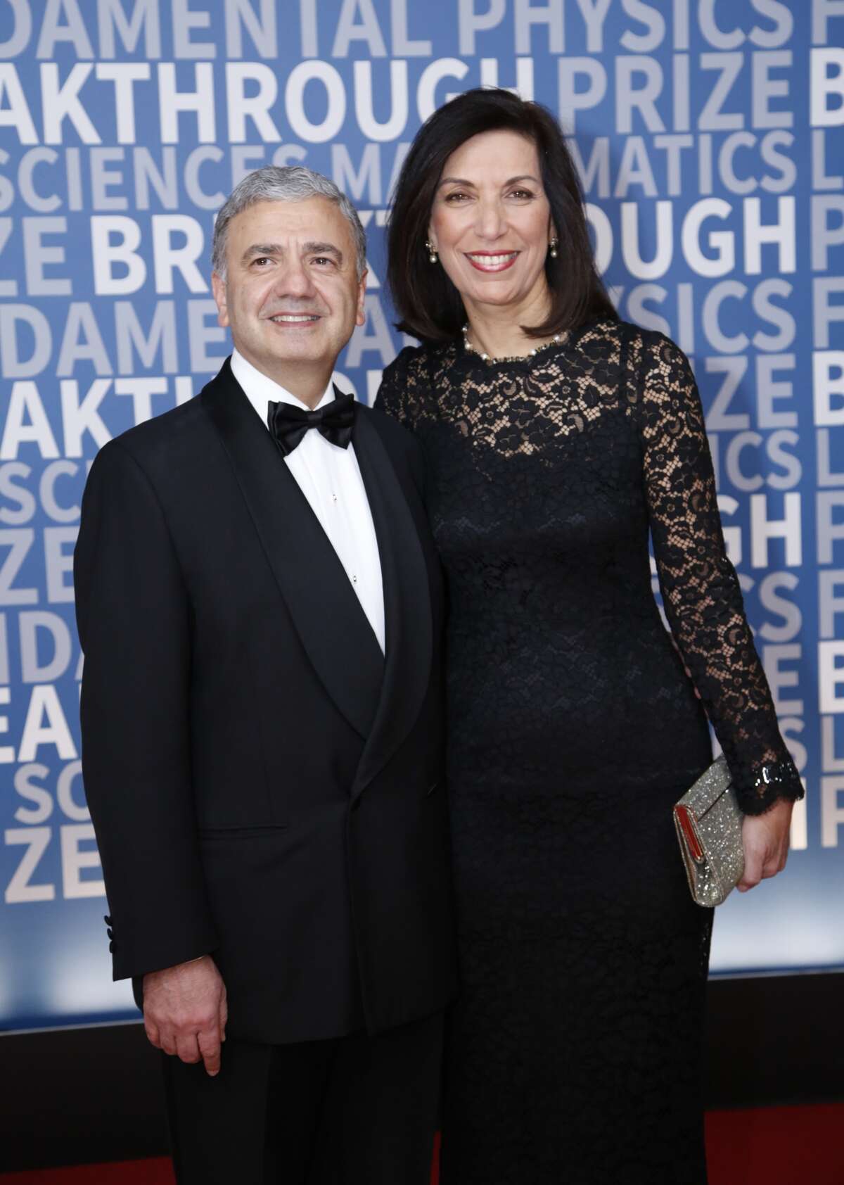 Breakthrough Prize in Life Sciences Laureate Huda Zoghbi (right) and William Zoghbi (left) attend the 2017 Breakthrough Prize at NASA Ames Research Center on December 4, 2016 in Mountain View, California.
