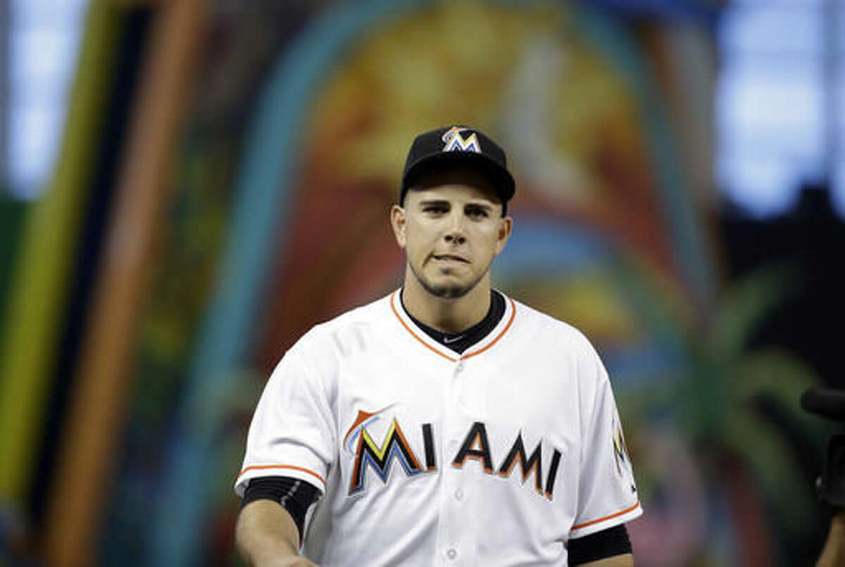 FILE - In this July 9, 2015, file photo, Miami Marlins starting pitcher Jose Fernandez walks to the dugout before a baseball game against the Cincinnati Reds in Miami. Toxicology reports show Fernandez had cocaine and alcohol in his system when his boat crashed into a Miami Beach jetty. The cause of death was listed as "boat crash" in the autopsy report released Saturday, Oct. 29, 2016, by the Miami-Dade County Medical Examiner's Office. ((AP Photo/Lynne Sladky, File)