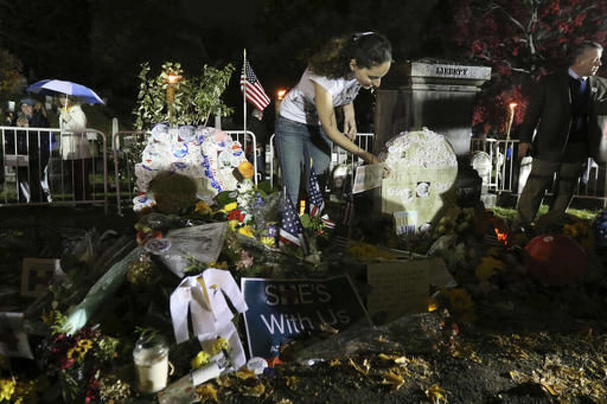 Steady Crowd Marks Election Day At Susan B. Anthony's Grave