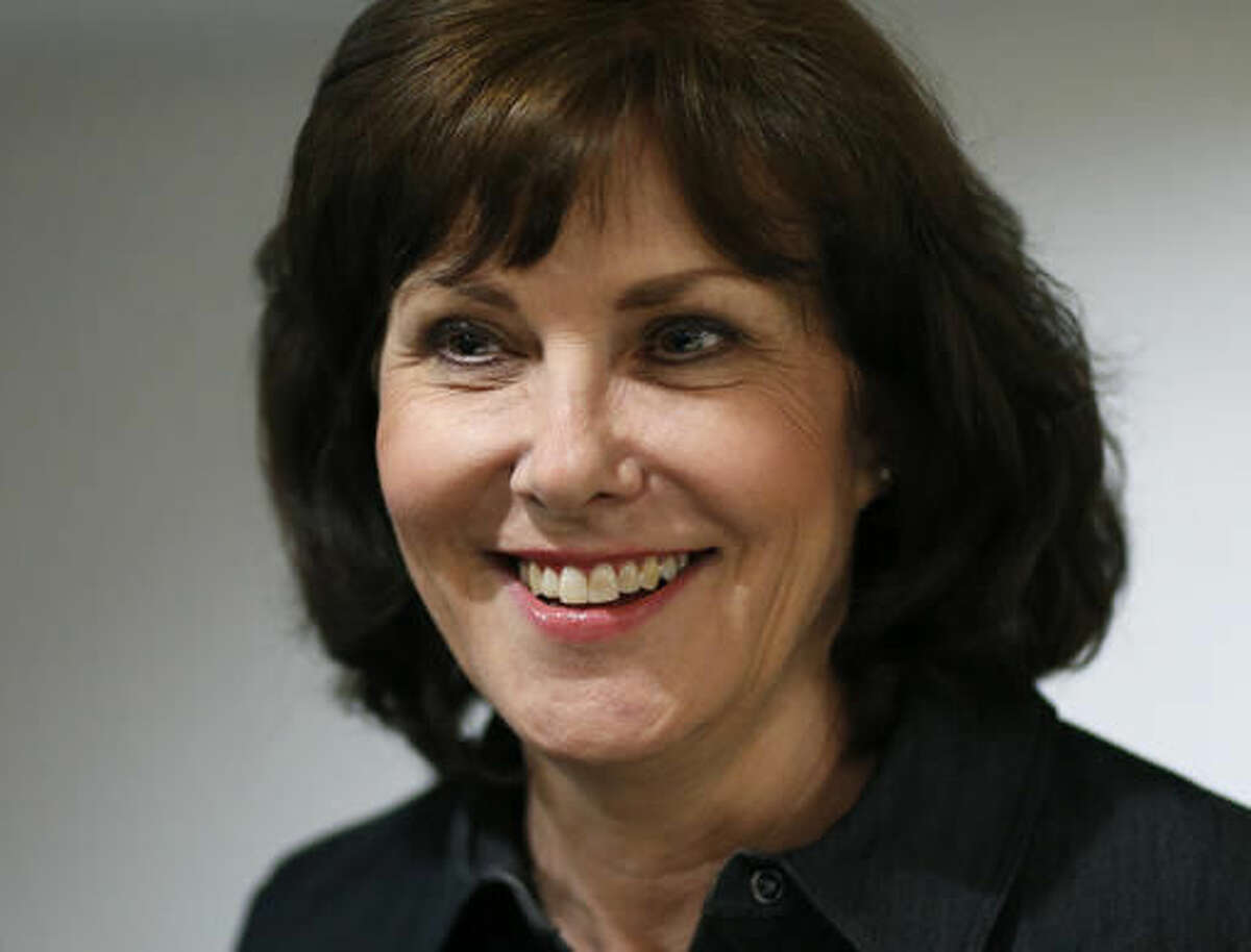 FILE - In this June 14, 2016 file photo, Democratic Congressional candidate Jacky Rosen attends an election night party in Las Vegas. Republican candidate Danny Tarkanian,who narrowly lost the most expensive congressional race in the nation to Rosen, is suing the Democrat, claiming that he was defamed in the final weeks of the campaign. (AP Photo/John Locher, File)