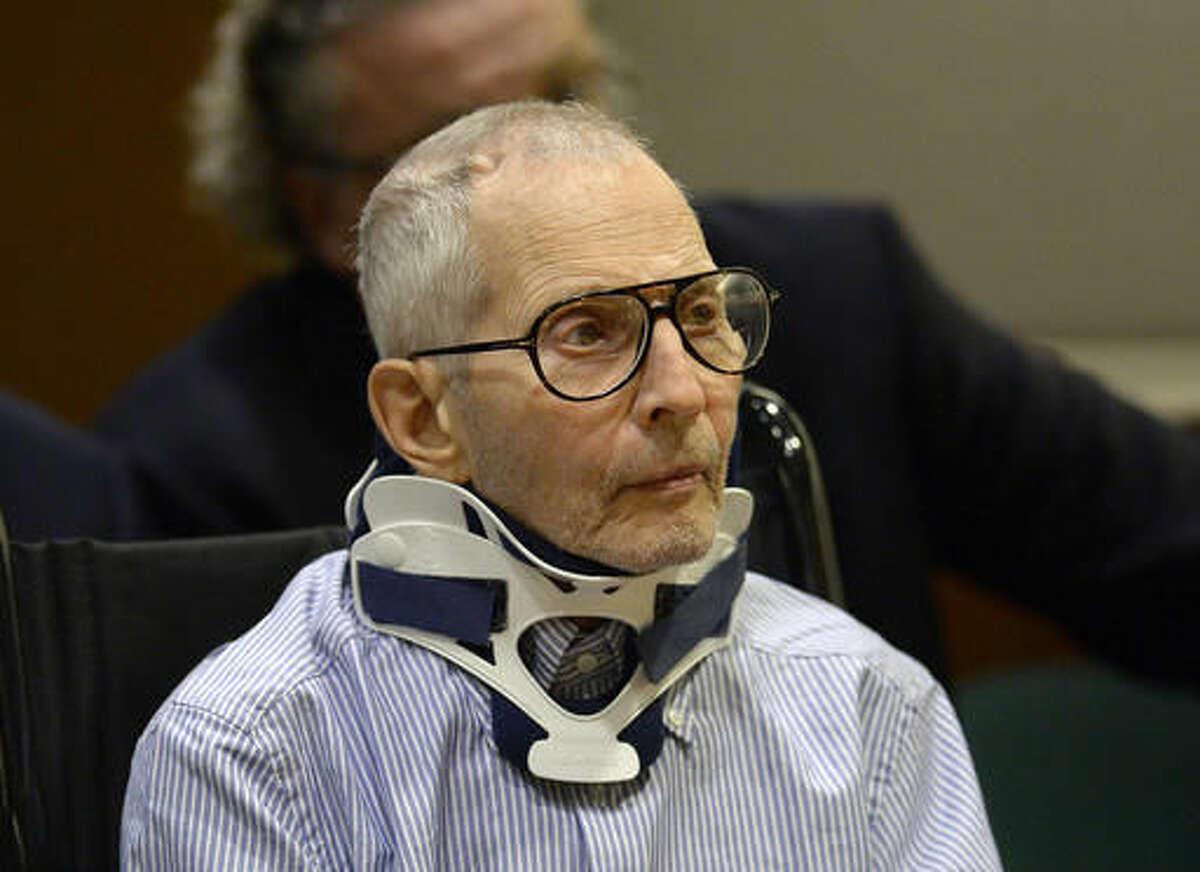 Real estate heir Robert Durst sits during a long-awaited appearance in a courtroom in Los Angeles on Monday, Nov. 7, 2016. Durst pleaded not guilty to murder Monday in the death of a friend who authorities said Durst wanted to keep from talking to investigators looking into the disappearance of his first wife. (Kevork Djansezian/Pool Photo via AP)