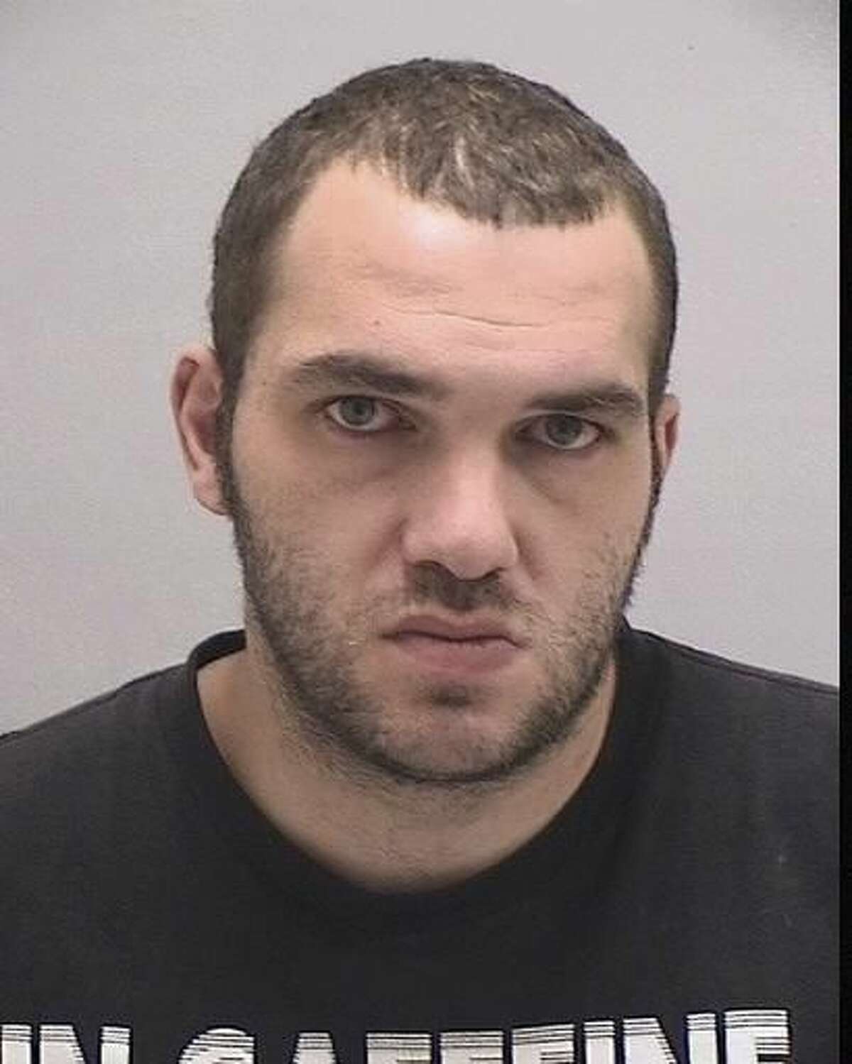 This undated handout photo provided by the Town of Orange Police Department in Connecticut shows Rory Clark. Clark was charged with a felony count of impairing morals of a minor and misdemeanor breach of peace after police say he engaged in sexual activity in a parked car in on Nov. 15, 2016, while a 6-year-old boy watched in the back seat. (Town of Orange Police Department via AP)
