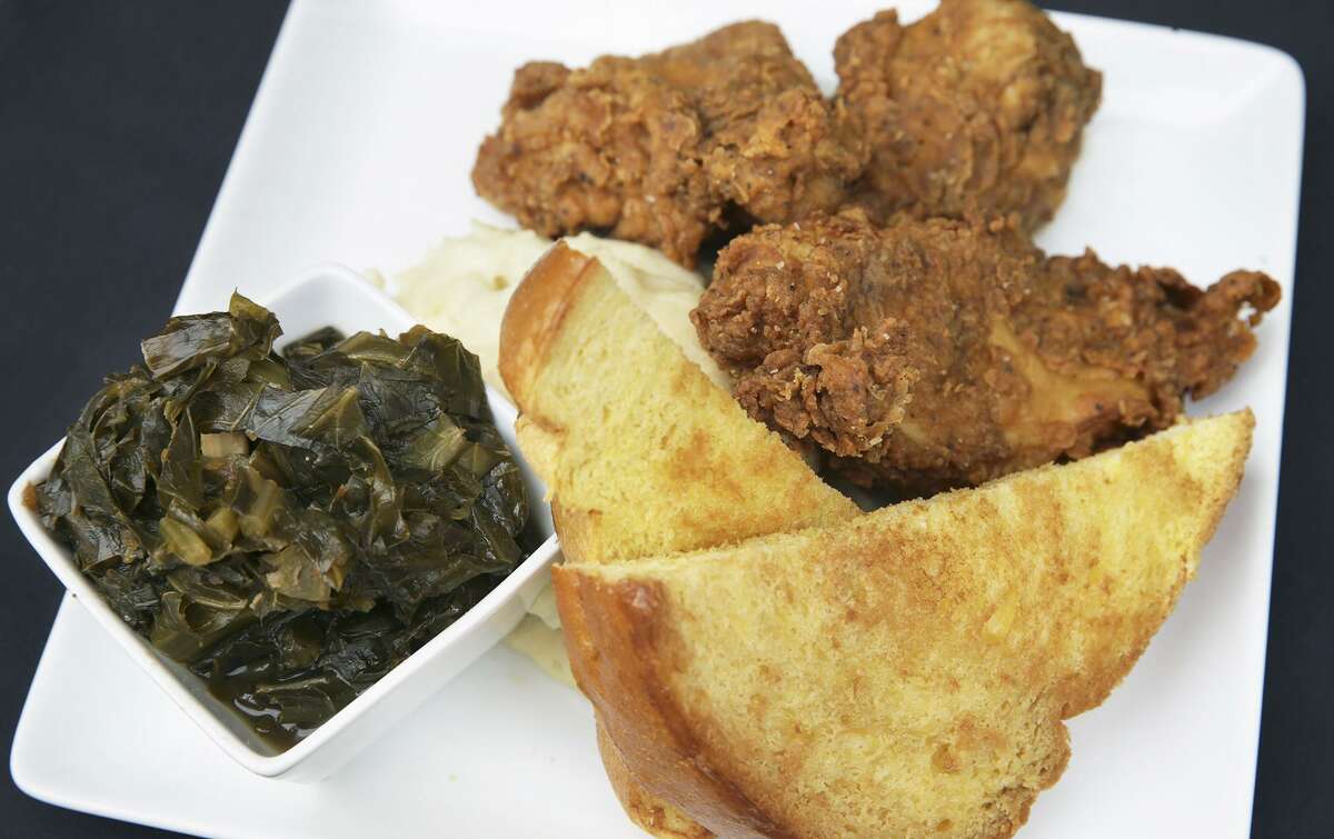 Fried chicken and greens at Max's Wine Dive. Veteran chef Halston Connella has been named the new executive chef at the chain's San Antonio location.