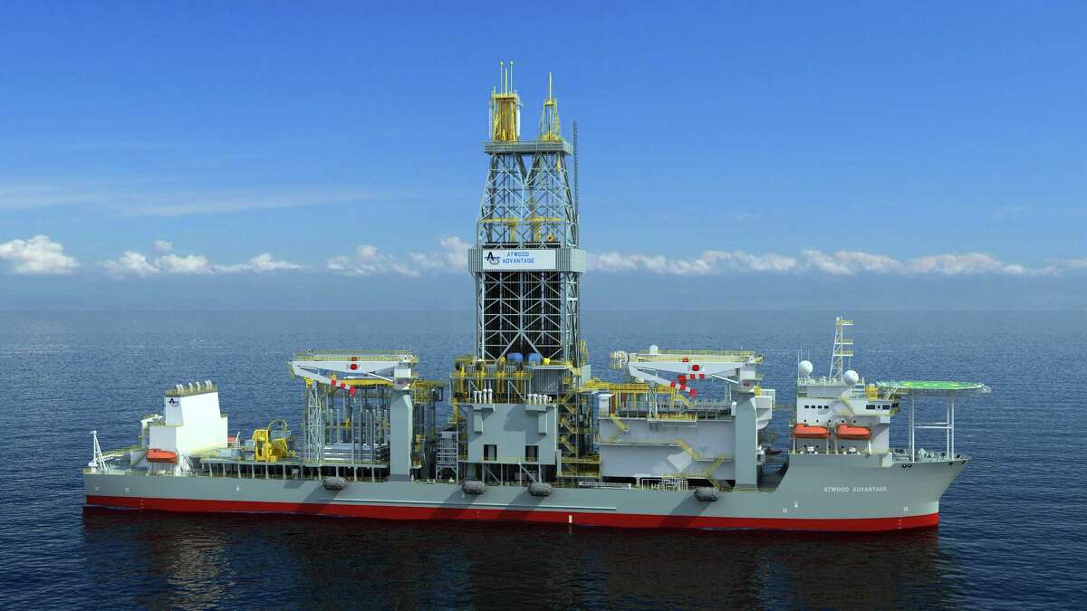 Noble Energy said Thursday it has entered into a 36-month contract with Atwood Oceanics for a new drillship under construction in South Korea. The Atwood Advantage will be capable of drilling in 12,000 feet of water and will be equipped with dual blowout preventers. Credit: Atwood Oceanics.