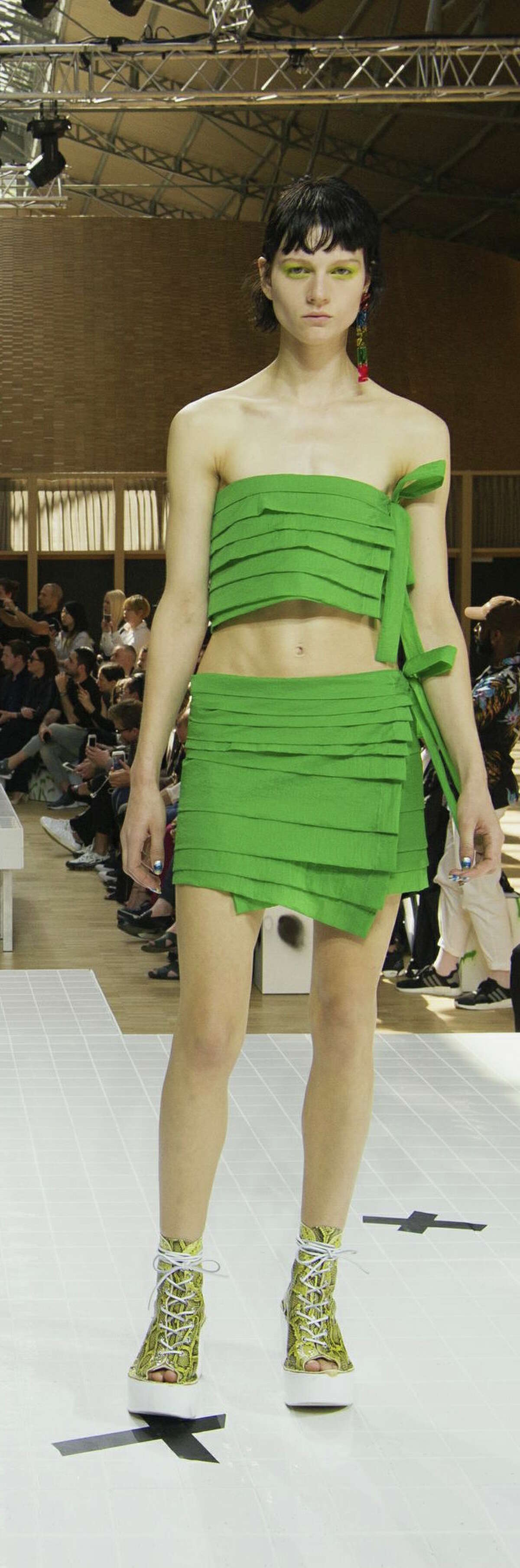 Green factors into the spring/summer 2017 collection of Kenzo.