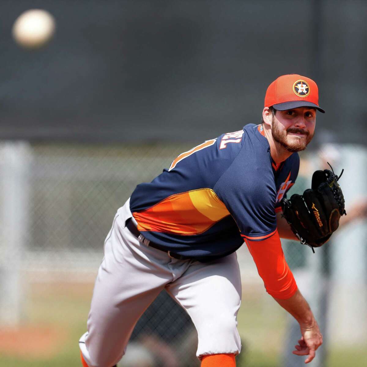 PHOTOS: Mark Appel's time in the Astros' system Houston Astros right handed pitcher Mark Appel (61) pitches during spring training workouts for pitchers and catchers at their Osceola County training facility, Monday, Feb. 23, 2015, in Kissimmee. ( Karen Warren / Houston Chronicle )