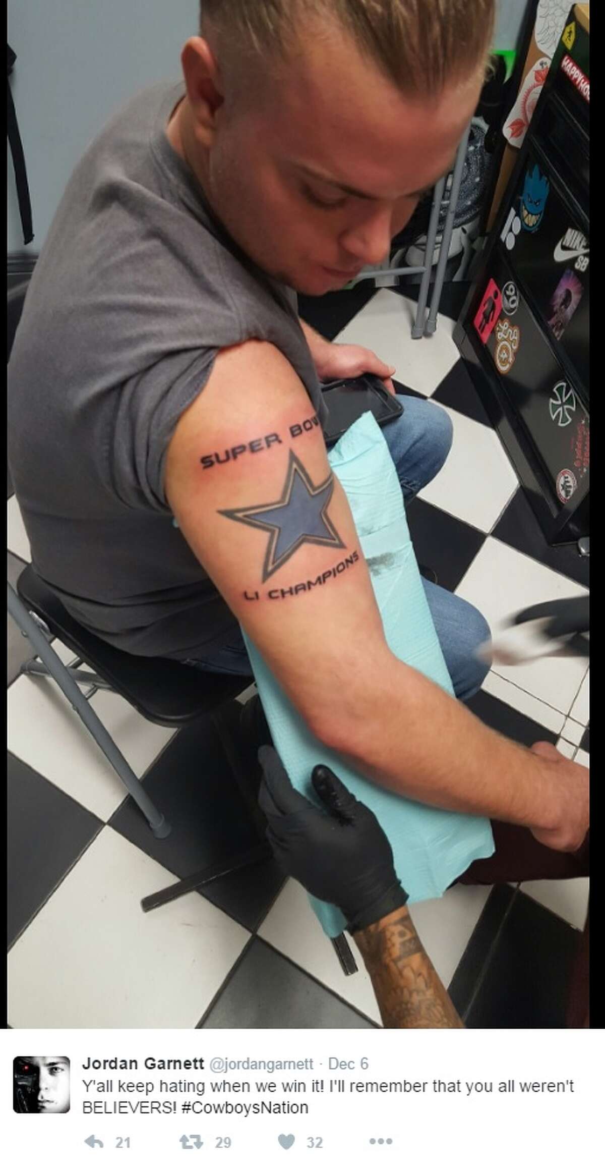 Photo Cam Newton Says Jerry Richardson Never Said He Couldnt Get Tattoos   Carolina Blitz