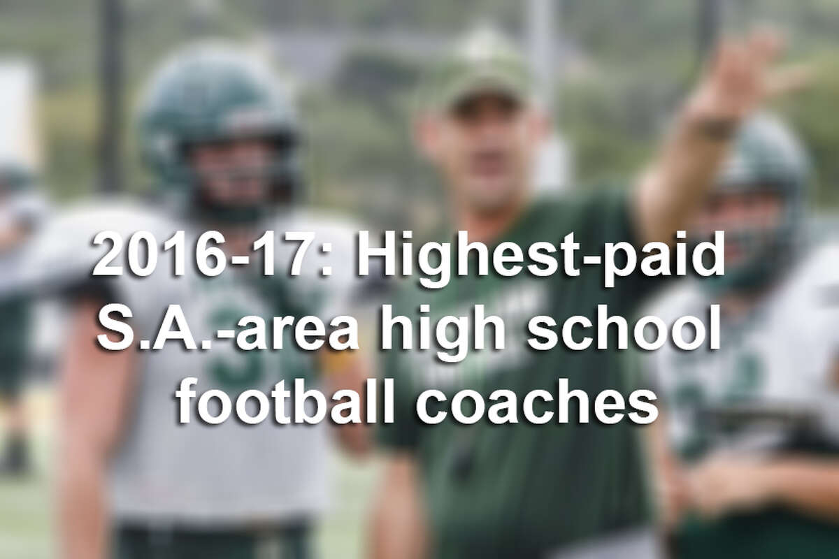 Records from San Antonio-area school districts show the top-paid head football coaches for the 2016-2017 school year all make $90,000 or more.