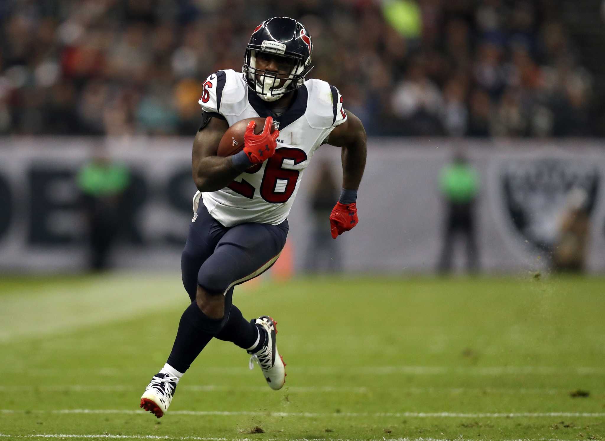 Houston Texans running back Lamar Miller during an NFL football