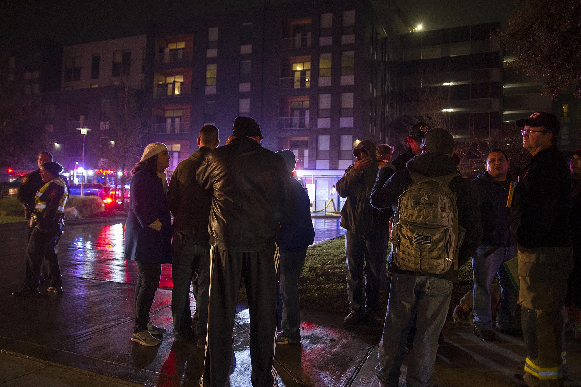 Fire at downtown apartment complex forces evacuation