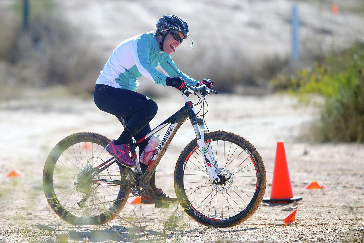 Jocelyn Piccone competes in a cyclocross race Saturday, Dec. 10, 2016, at Beal Park. James Durbin/Reporter-Telegram