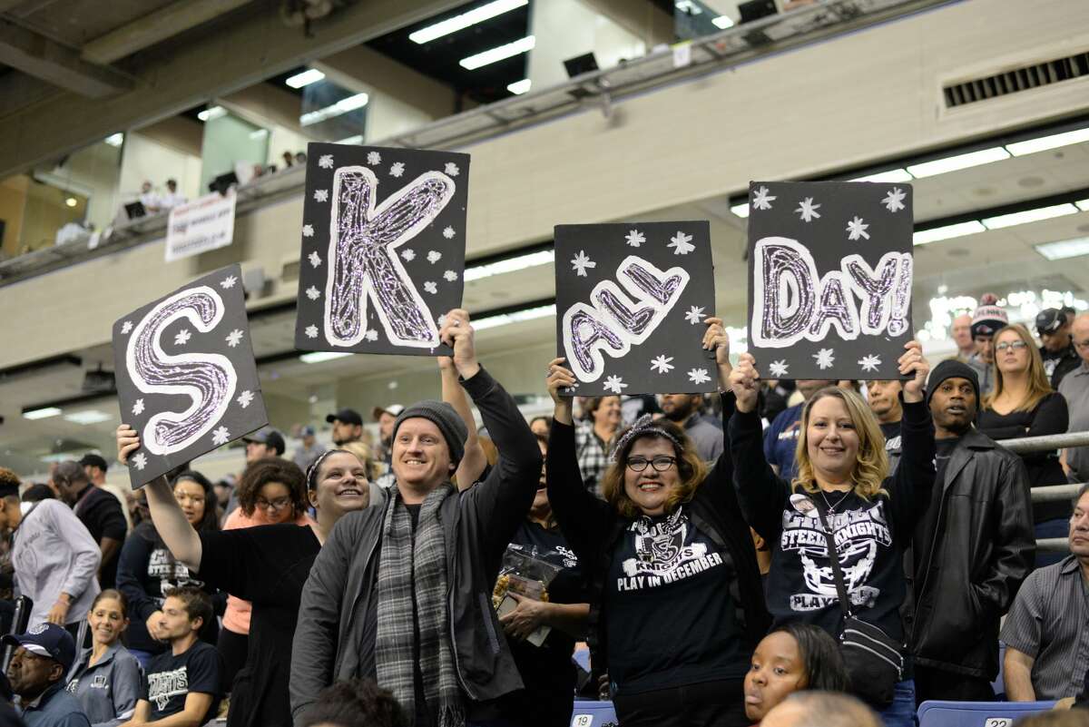 Fans cheered on the Steele Knights Saturday, Dec. 10, 2016, sending them to the state title game.