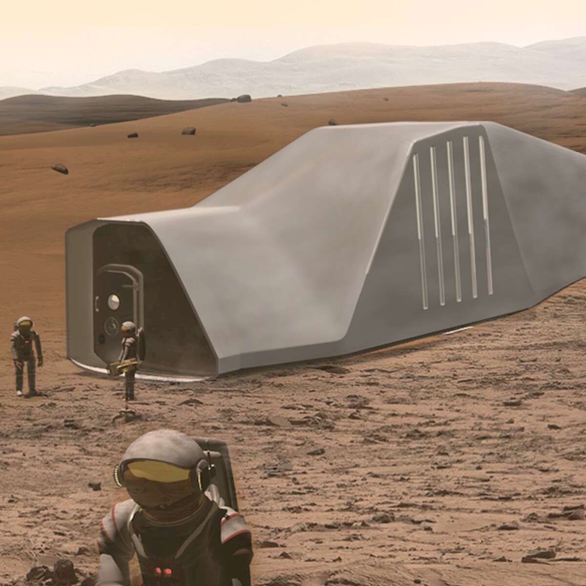 Architectural concepts for NASA's "3D-Printed Habitat Challenge," a competition created by NASA to judge design concepts of Mars settlements.