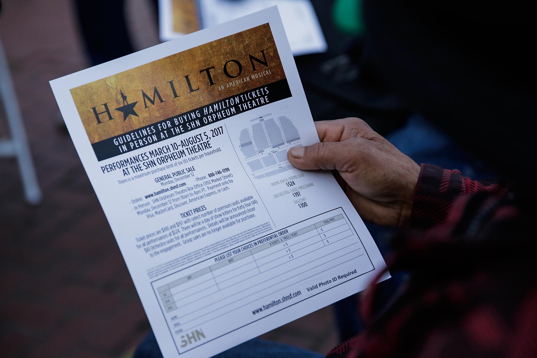 Hamilton tickets public sale