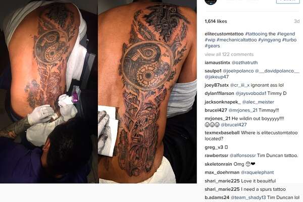 Tim Duncan S Cyborg Like Tattoo Completed Sfchronicle Com