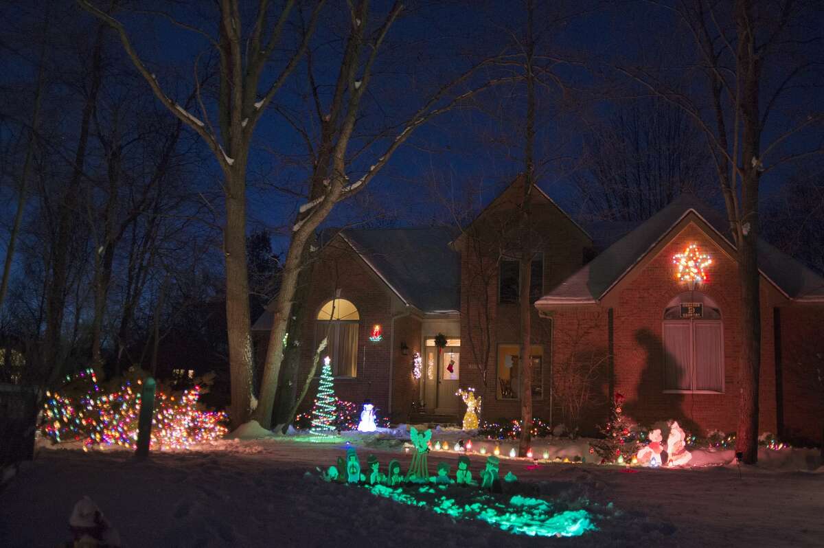 Christmas lights shine in Midland