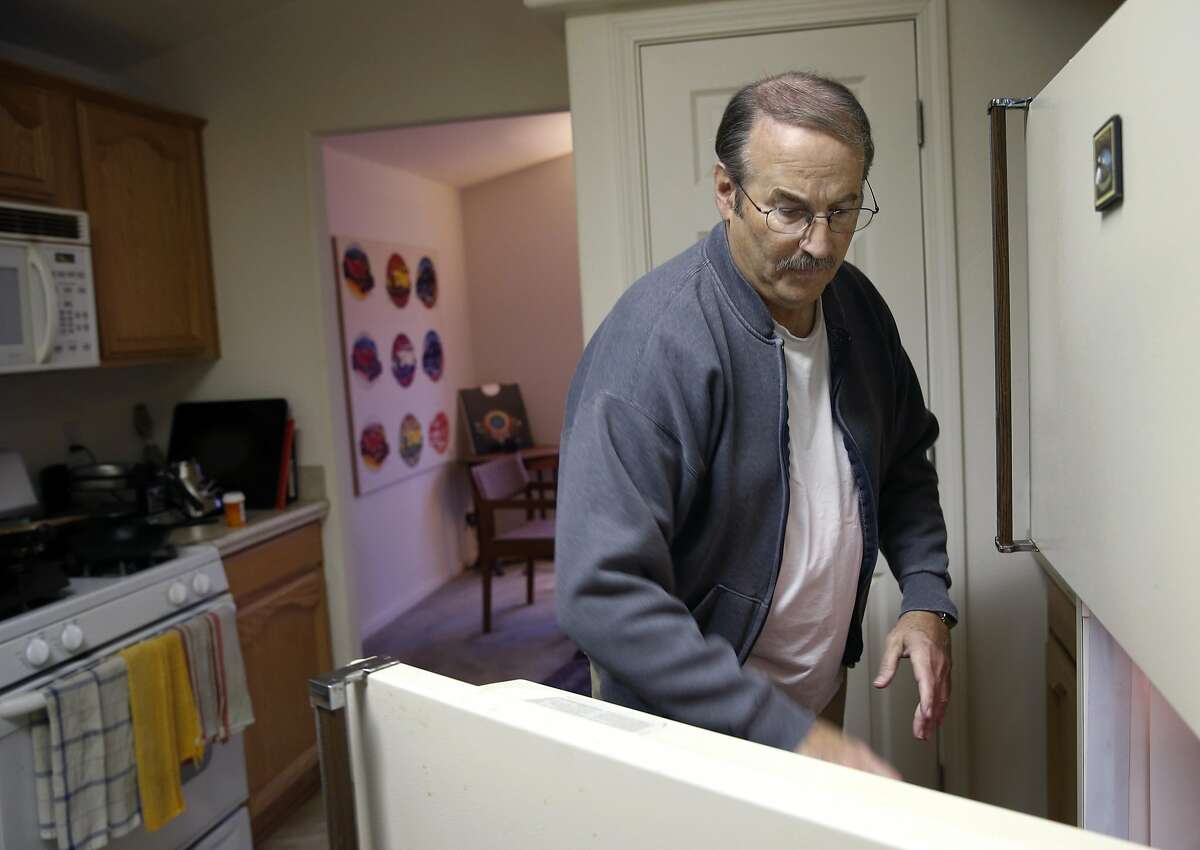 Larry Hyson makes breakfast at his home in Calistoga, Calif. before leaving for work on Wednesday, Dec. 14, 2016. The Chronicle's Season of Sharing program helped Hyson avoid eviction when he fell behind in his rental payments on his home.