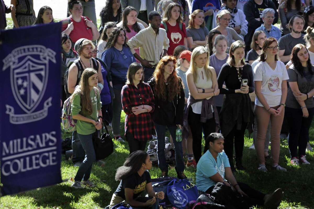 Students gather to protest the election of President-elect Donald Trump at Millsaps College in November. Was the national reaction to Trump’s election evidence of how insular universities have become? To be fully educated, students should encounter not only Plato, but also Republicans.
