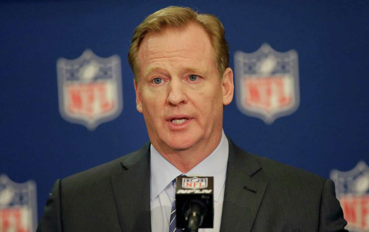 NFL Commissioner Roger Goodell speaks to reporters after the NFL football owners meeting in Irving, Texas, Wednesday, Dec. 14, 2016. (AP Photo/LM Otero)