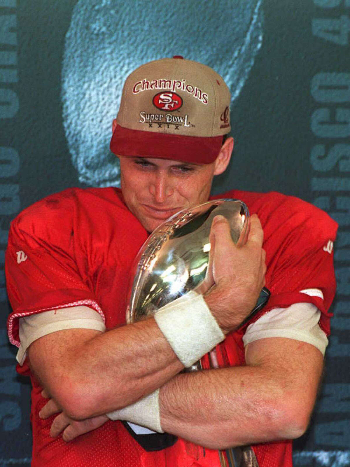 25 years ago today, Steve Young gets the Joe Montana monkey off
