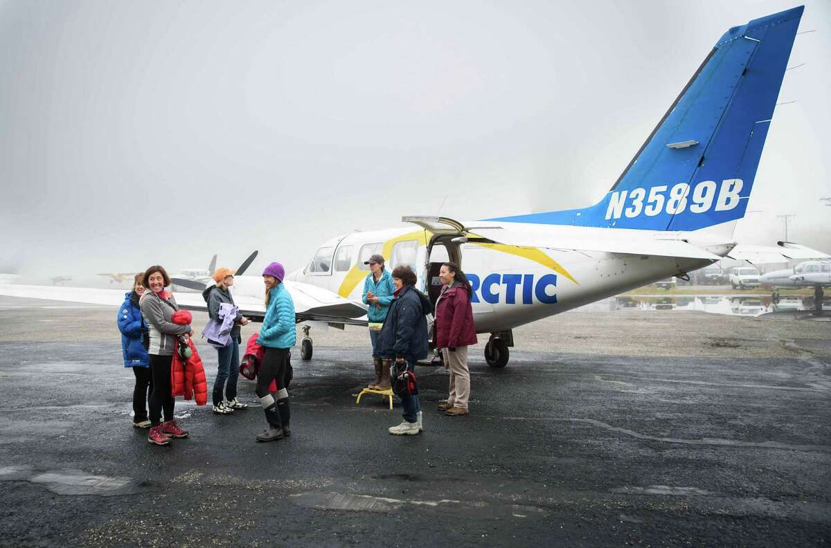 A tour group prepares to depart Fairbanks, Alaska, for Kaktovik, one of few places in the world where polar bears can be viewed up close in relative safety.