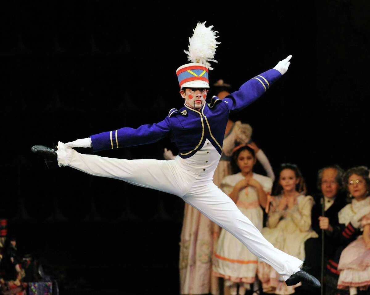 Alejandro Ulloa in action as a soldier doll during the Connecticut Ballet dress rehearsal performance of the 'The Nutcracker' at the Palace Theatre in Stamford, Conn., Friday night, Dec. 16, 2016. The Connecticut Ballet will be performing 'The Nutcracker' at The Palace/Stamford on Saturday, December 17 at 2:00pm and 6:00pm and Sunday, December 18 at 1:00pm and 5:00pm.