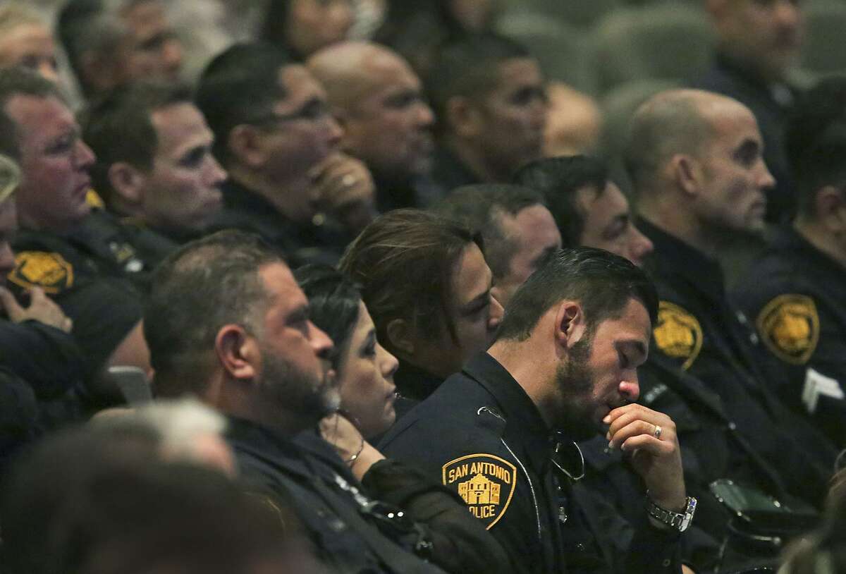 San Antonio police officers attend the funeral service of Benjamin Marconi, who was shot to death while sitting in his patrol car. A reader points out the services, big and small, that police provide their community every day.
