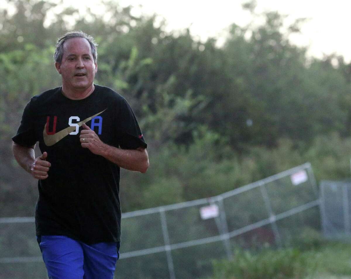 Ken Paxton has never been a runner, but that doesn't stop him from training for a half-marathon at Disney World with a jog around Lady Bird Lake in Austin.