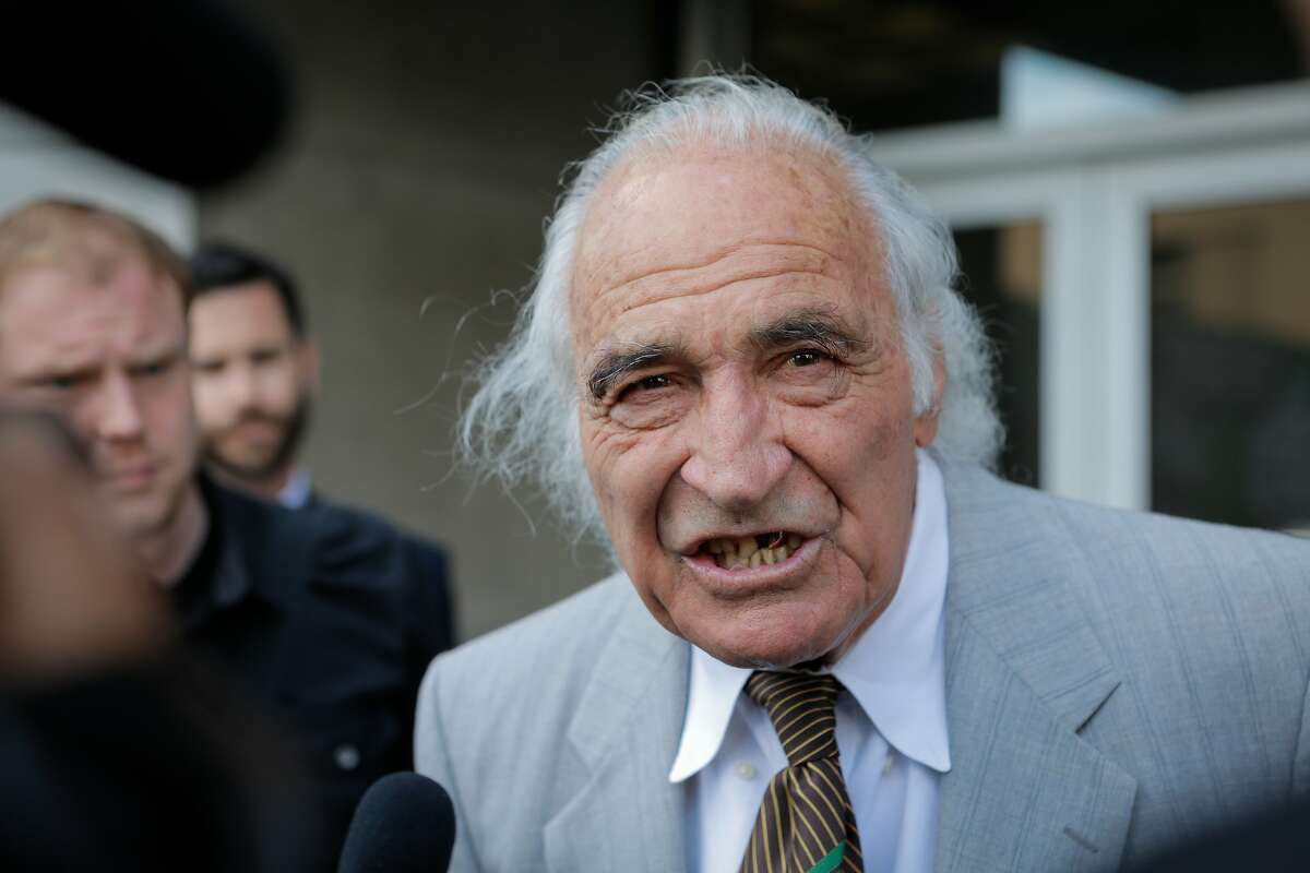 J. Tony Serra, an attorney representing Raymond "Shrimp Boy" Chow, speaks to the media following a hearing on behalf of his client at the Phillip Burton Federal Building and United States Court House on Tuesday, July 7, 2015.