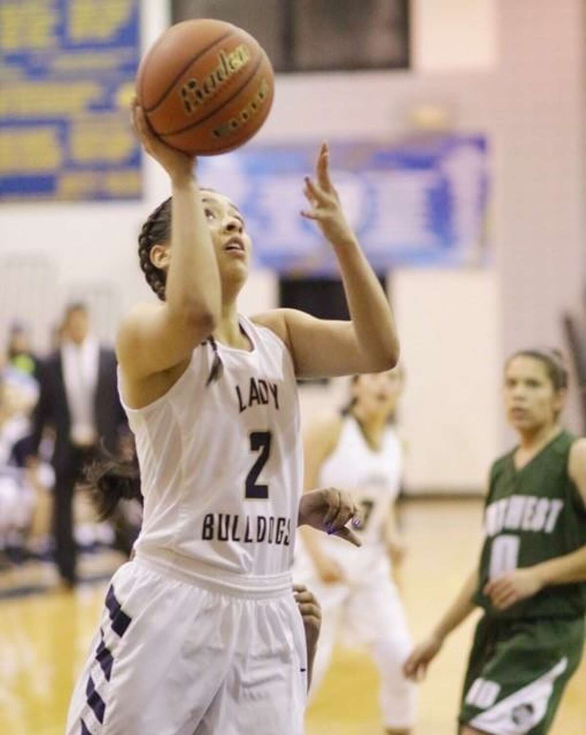 Alexander point guard Dannia González was one of four players who scored in double figures as the Lady Bulldogs won their 17th striaght game beating SA Southwest 79-29 at home on Tuesday. González had 13 points.