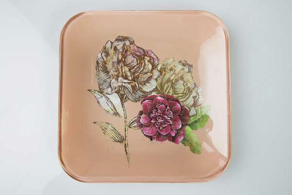 blush colored paper plates