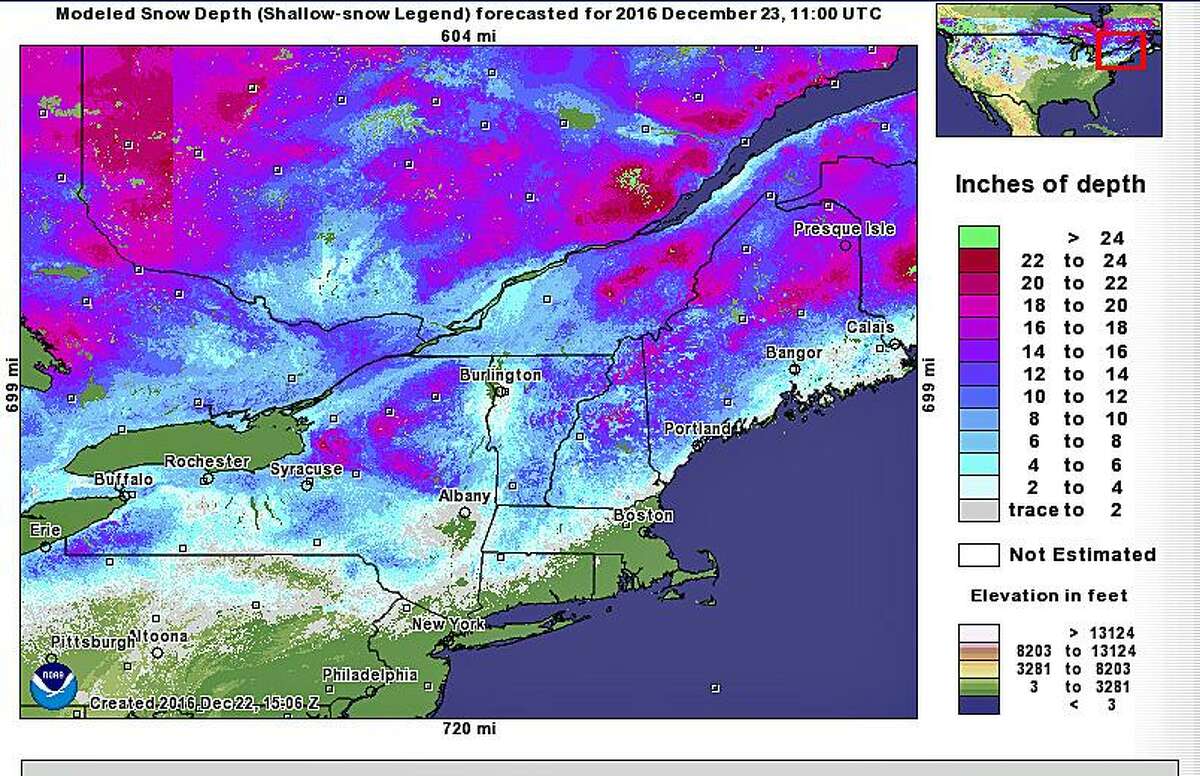 White Christmas in Connecticut ... it depends