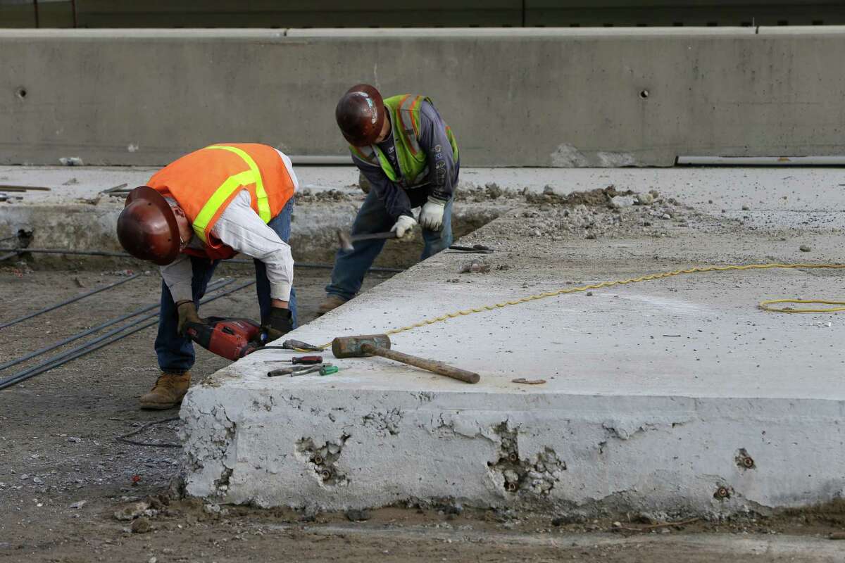 Workers have been rebuilding U.S. 290 since 2011, including new lanes along the westbound freeway on Dec. 13.